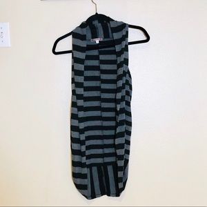 Sleeveless Draped Open Front Cardigan Vest